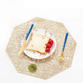 Ychon Hollow Mats Wedding Metallic Placemats Heat Resistant Table Mats for Dining Table Decoration