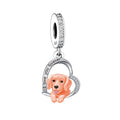 Fit Original Charm Bracelet 925 Sterling Silver I Love You Forever   Golden Retriever Dog Bead for Women Memorial Jewelry Making