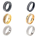 Plated Zircon Wedding Rings Women Silver Titanium Jewelry Ring Custom Gold 2022 Newest Fashion Stainless Steel Unisex Geometric
