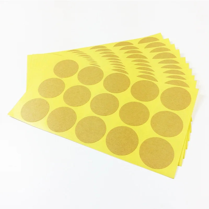 Minimalistic 33mm Kraft Paper Blank Sealing Sticker 100pcs Per Pack for DIY Decor and Candle Products Packaging Label