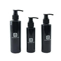 PET Black Plastic Shampoo and Conditioner Bottle With Black Plastic Pump