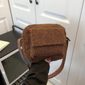 Wholesale New Plush Fabric Women's Shoulder Crossbody Bag Small Fashion Lambs Wool Fluffy Fur Winter Female Travel Messenger Bag