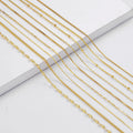 Wholesale Fashion Jewelry 18K Gold Stainless Steel Snake Chain Necklace DIY Jewelry Accessories Plain Chain Necklace for Women