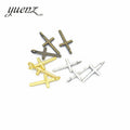 YuenZ 200pcs/bag Antique Silver Color Cross Plated Charms Pendants Jewelry Making DIY Handmade Craft 17*8mm T60
