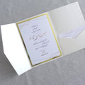 China Cheap Trifold Hindu Wedding Invitation Cards Arabic Wording Design Ceremony Invitations for Wholesale