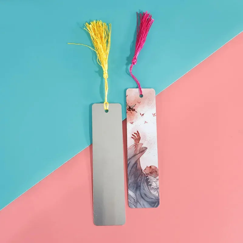 Unique Gift Custom Printing Blank Sublimation Bookmark Aluminum 152*38*1mm One Side Printing White Bookmarks