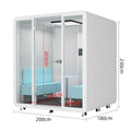 Modern Indoor Modular Steel Frame Soundproof Office Phone Booth for Office Building Hotels Schools Malls Workshops Parks
