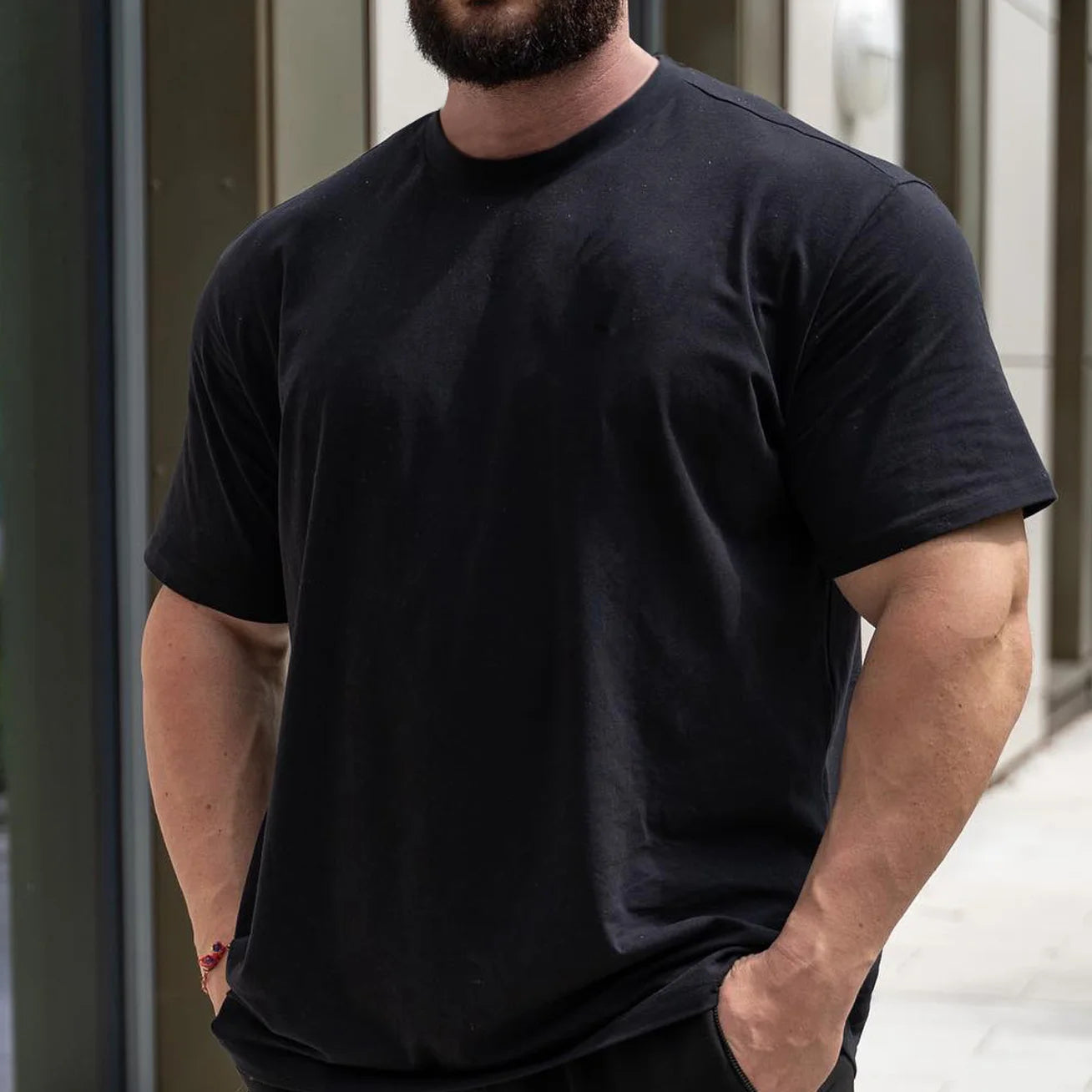 Streetwear Drop Shoulder Oversize Cotton T-shirt Boxy Fit Heavyweight Drop Shoulder T-shirts