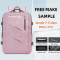 Computer Work Bag Large Waterproof Anti-Theft USB Zipper College Daypack Business Travel Laptop Backpack Unisex Polyester