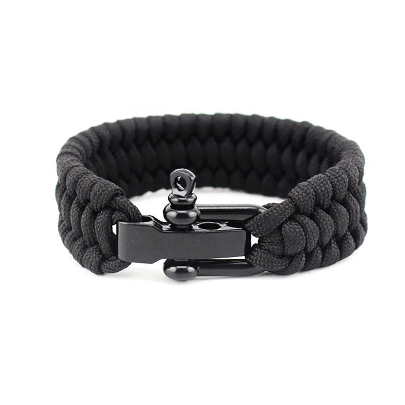 Field Mountaineering Multifunctional Zinc Alloy U-Shaped Umbrella Rope  Wristband