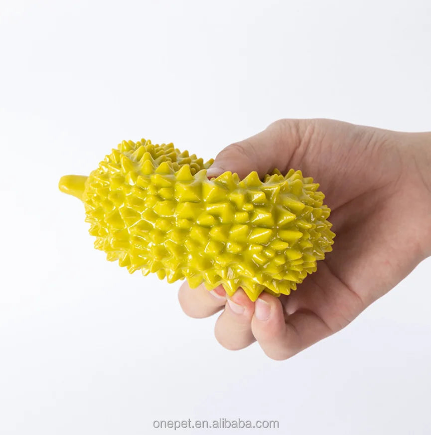 Durable Molar Durian Dog Toy TPR Bite-Resistant Sounding Eco-Friendly Rubber Interactive Training Squeaky Feature