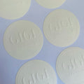Custom Embossed Gold Foil Adhesive Sticker for Small Business Labels Embossed Stickers