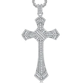 Huiyue European American Hip-hop Necklaces Gold Plated Brass Peace Pendant Jewelry Manufacturer Direct Moissanite Party