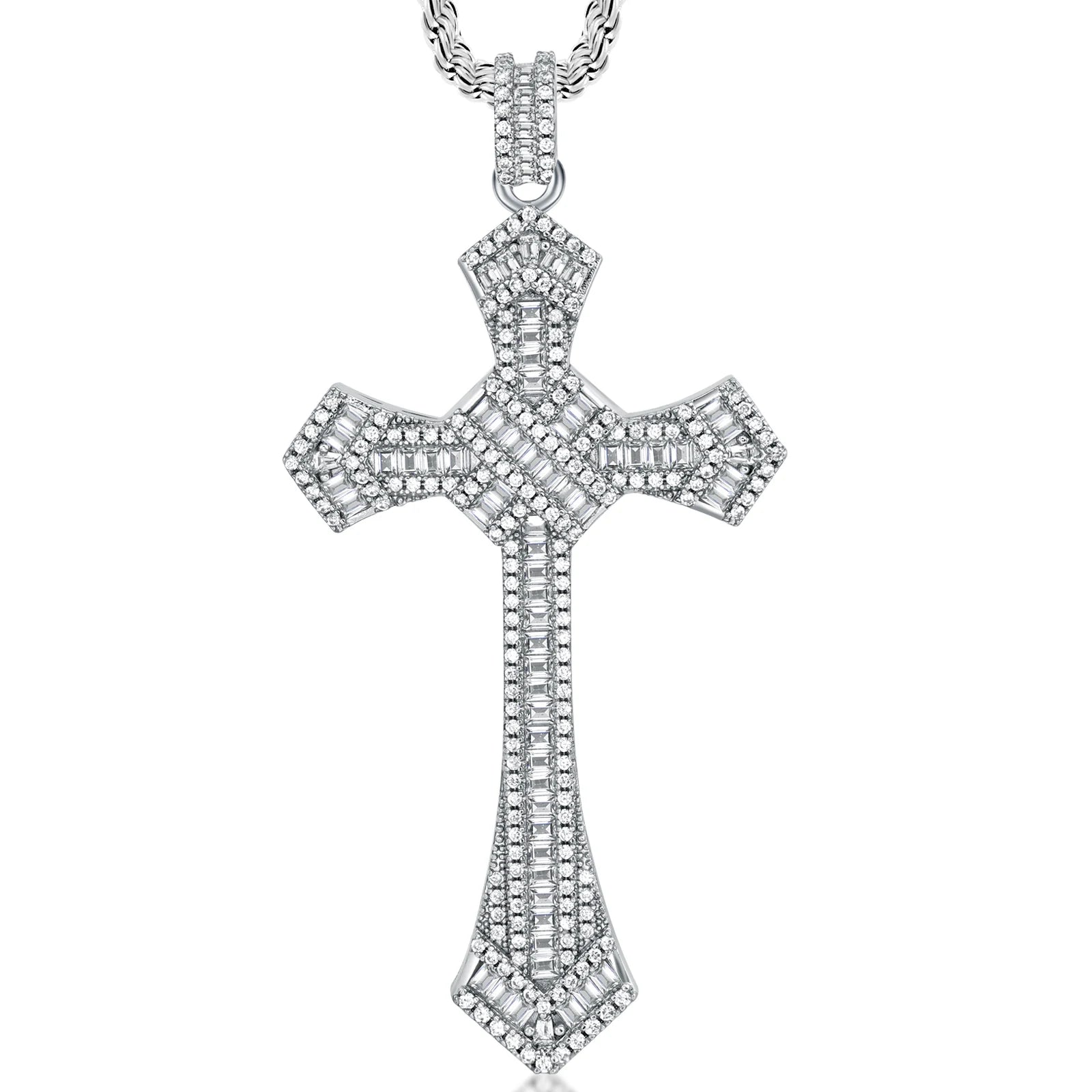 Huiyue European American Hip-hop Necklaces Gold Plated Brass Peace Pendant Jewelry Manufacturer Direct Moissanite Party
