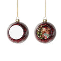 Prosub Sublimation Christmas Ball Personalized Custom Printing 8CM Glass Christmas Ball Ornaments Sublimation Blank