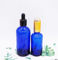 1oz Cobalt Blue 30ml 20ml Glass Dropper Bottle with Gold Pump Lid