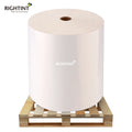 Flexography 60Mic Hot Sale Glossy White Vinyl Printing Roll Blank Label Jumbo Roll for Flexo Printing