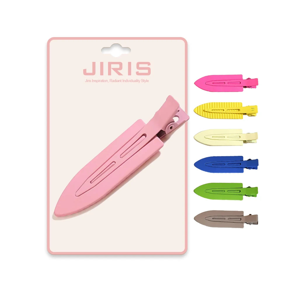 JIRIS Wholesale Custom Name Flat Metal Seamless Hair Clip No Bend Crease Makeup Bb Hair Pins for Women Girls