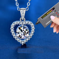 1 Carat Moissanite Heart Pendant Fine Jewelry Sterling Silver 925 Jewellery Wholesale Womens Necklaces
