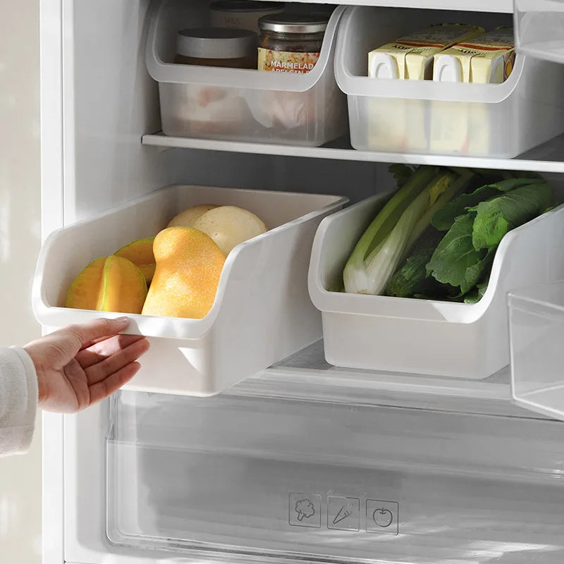 PP Refrigerator Drawer Fruit and Vegetable Storage Box Kitchen Plastic Household Storage Box Sorting Box
