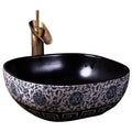 China sanitary wares factory Jingdezhen hand made ceramic above counter art wash basin porcelain toilet hand wash basin