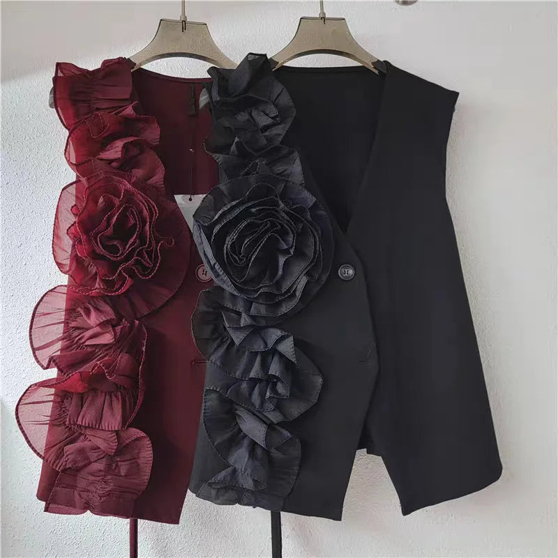 Boutique Wholesale 2025 Summer New Fashionable V-neck Temperament Versatile Short Women's Vest MegaBDM