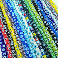 Colorful Glaze Glass Evil Eyes Beads Opaque Color Charm Glass Beads for Jewelry Making