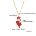 BINSHUO Wholesale Custom Stainless Steel Jewelry Drop Oil Nation Tunisia Map Flag Men Pendant Charm Couples Necklace for Women