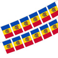 Moldova Bunting String Flag 5.5X8 in for Outdoor and Indoor Decoration (12pcs/Unit)