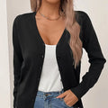 Custom Lantern Sleeves Knitted Winter V-neck Single Breasted Artificial Cotton Sweater Cardigan Open Front Outwear Women's