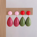 Women's Vintage Elegant Resin Water Drop Earrings Retro Geometric CZ Personalized Wholesale Fashion Accessory