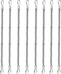 20-Inch Silver 304 Stainless Steel Hanging Chains Decorative Zinc Stained Glass Panels Suncatcher Crystals for Home Decor
