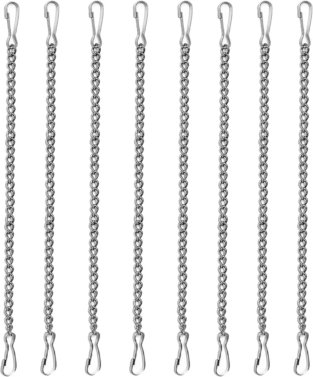 20-Inch Silver 304 Stainless Steel Hanging Chains Decorative Zinc Stained Glass Panels Suncatcher Crystals for Home Decor