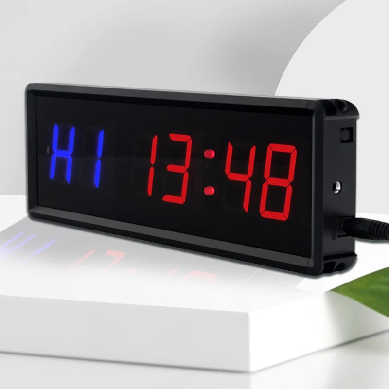 KYX Portable Small 1.5 Inch Gym Boxing Interval Countdown Clock Programmable LED Digital Garage Training Fitness Timer