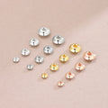 3mm 4mm 5mm 6.8mm Solid 925 Sterling Silver 18K Rose Gold Flying Saucer Beads Oblate Spacers Beaded for Jewelry Bracelet Making