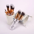 10Pcs/Set Professional Marbling Handle Makeup Brushes Portable Eyeshadow Lip Make up Brushes Set With Bag/Barrel Beauty Tool
