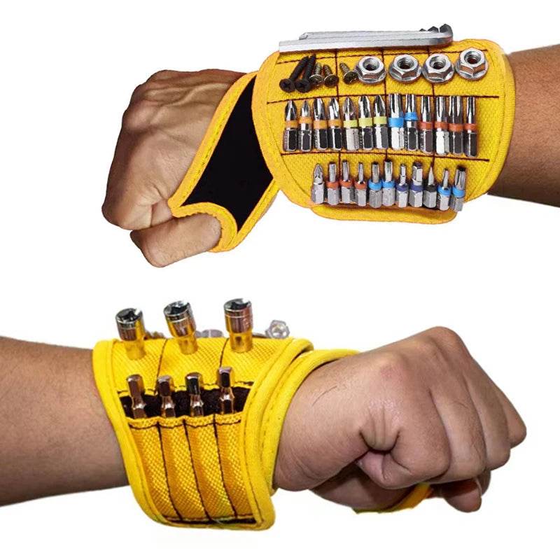 Magnetic Wristband with Strong Magnets Holds Nails Drill Bit for Magnetic Belt Screw Holder Tool Storage Wrist