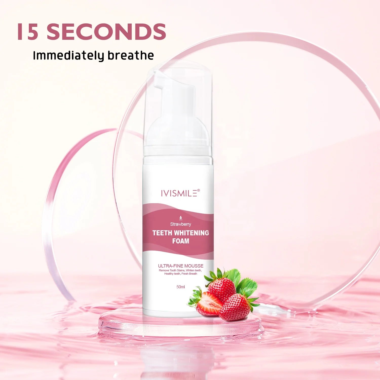 IVISMILE 50ml Bottle Personal Care Private Label Home Use Oem Pap Teeth Whitening Foam Toothpaste