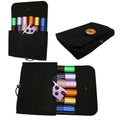 Felt Doterra Pouch With Wooden Buttons Holds 6 Roller Bottles or 4 Vials 15ml Oil Bottles