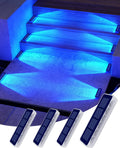 High Brightness Blue Solar LED Step Lights IP68 Waterproof Deck Light Outdoor Stairs Garden Path Landscape Underground Lighting