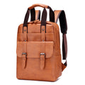 Wholesale Casual Men College School Bag Custom Business Waterproof PU Leather Laptop Backpack