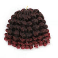 8inch Jumpy Wand Curl Pre Twisted Single Weft Hot Water Setting Crochet Braids 20 Roots Jamaican Bounce Synthetic Hair Extension