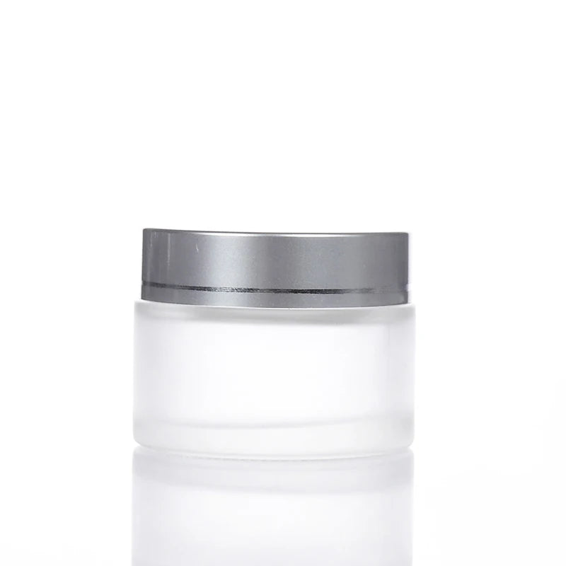 Glass Jar High Quality 5g 10g 15g 20g 30g  Cosmetic Packing Round Glass Products Black Mens Cosmetic Package Plastic HG