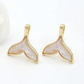 Hot Selling Exquisite 14K Gold Plated Fish Fish Tail Shape Charm for Jewelry Making