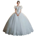 Wholesale Luxury Satin Tail Wedding Dress Elegant Slim-Fit Diamond Wedding Dress Beaded Wedding Dress