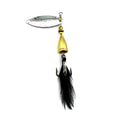 Wholesale SP171 6.5cm 8.5g Metal Spinner Baits Spoon Fishing Lures with Feather Hook