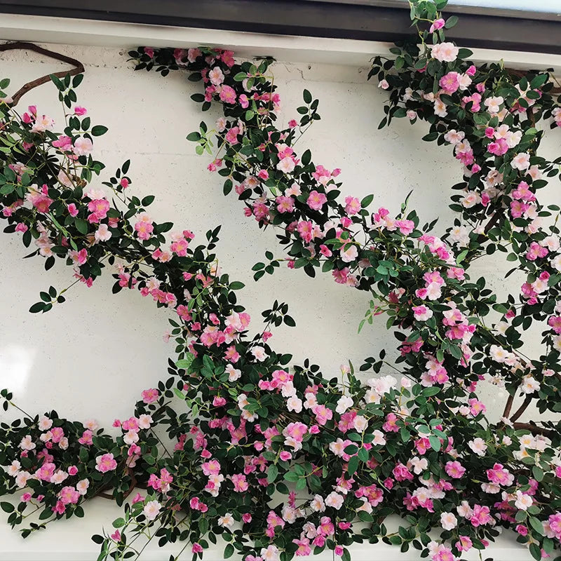 N474 MSH Top Seller Wedding Supplies Leaf Plants Vine Hanging Garland Foliage Flowers Artificial Flowers Vine Flower Vine