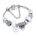 Hot Sale Fashion Jewelry Diy Flower Bracelet Diamond Butterfly Love Pendant Bracelet