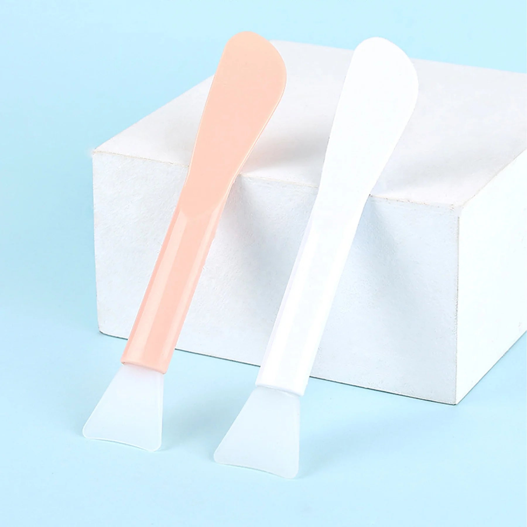 Private Label Dual End Cosmetic Beauty Tool Spatula Silicone Face Mask Brush