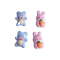 Cartoon Carrot Rabbit Bear Animal Flatback Resin Cabochon for Earring Pendant DIY Fashion Jewelry Making